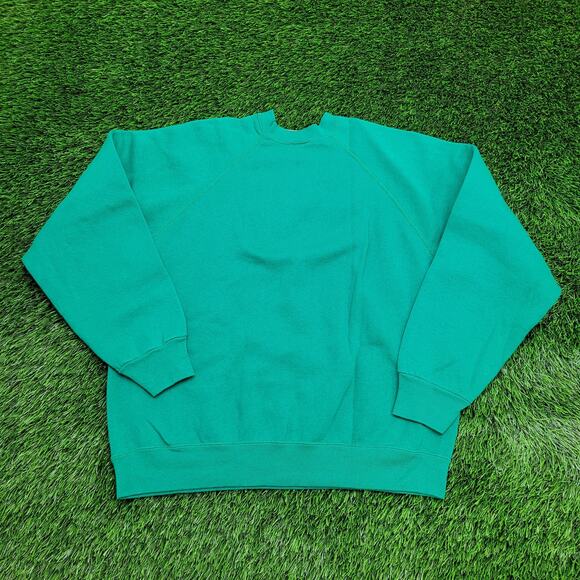 Vintage Tultex Raglan Sweatshirt Large 22x23 Cropped USA - Picture 3 of 15
